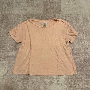 Free People Pink Hemp Shirt